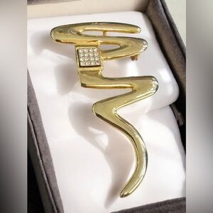 Vintage Park Lane Pave-Set Rhinestone Swirl Pendant Brooch